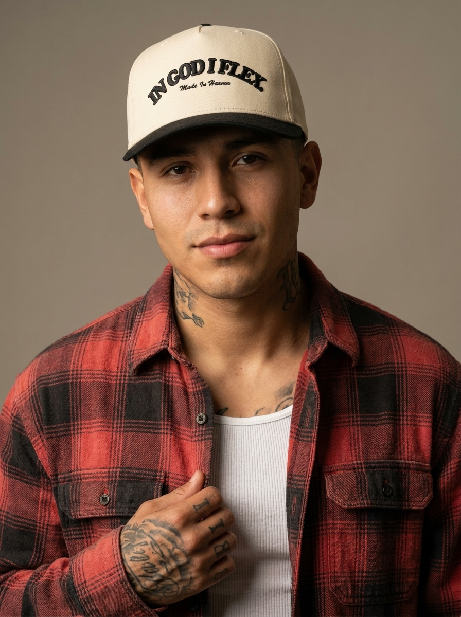 Model wearing IGIF Cap II Embroidered