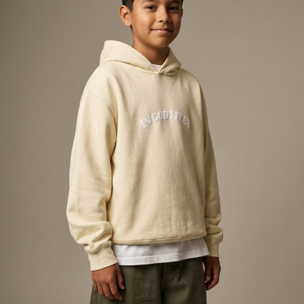 Model wearing Youth Lightweight Hoodie