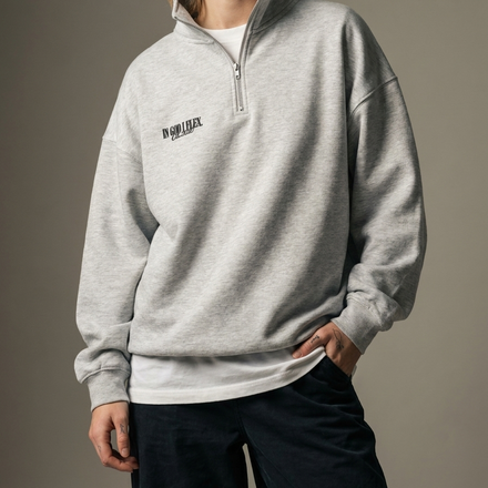 Model wearing Premium IGIF 1/4 Zip