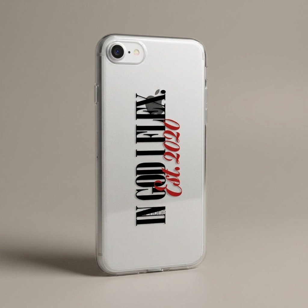 Clear IGIF iPhone Case styled product shot