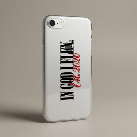 Clear IGIF iPhone Case styled product shot