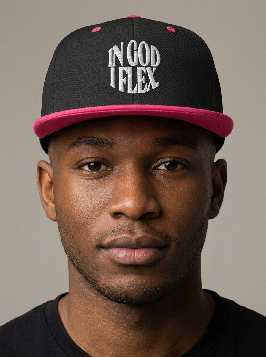 Model wearing IGIF Snapback Hat