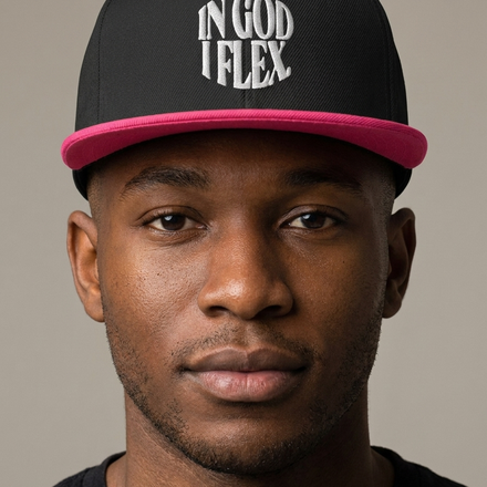 Model wearing IGIF Snapback Hat